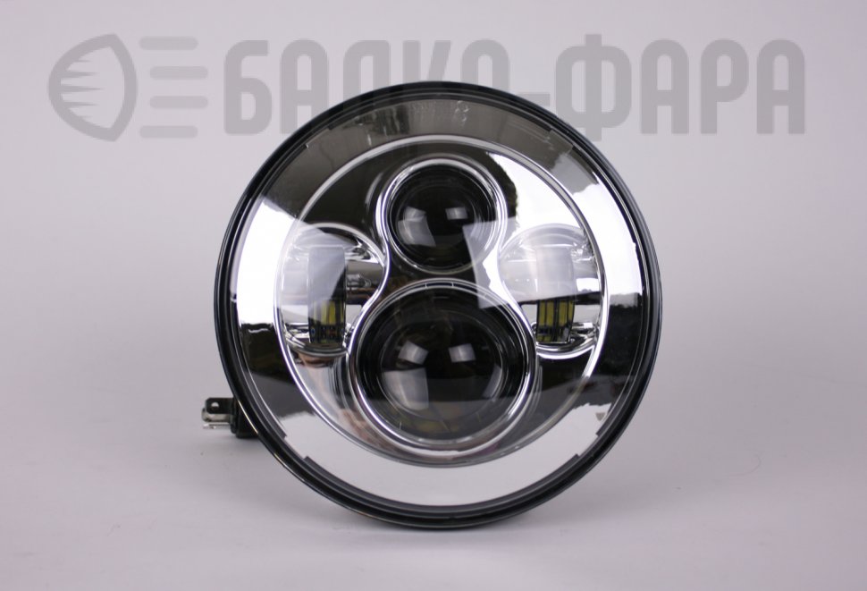 Комплект (2 шт.) светодиодных фар головного света, 90 Ватт, хром