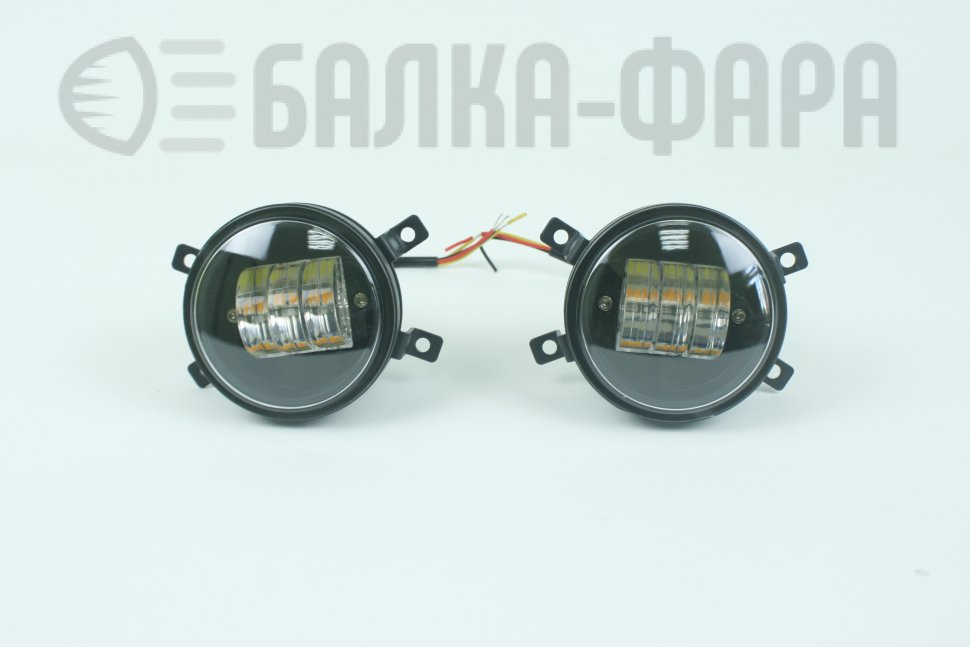 Фары светодиодные штатные птф Веста Форд 2шт белый+желтый